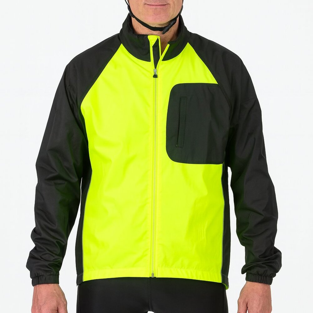 EUC Reflective Cycling Rain Jacket Windbreaker Size M PerformanceBike.com